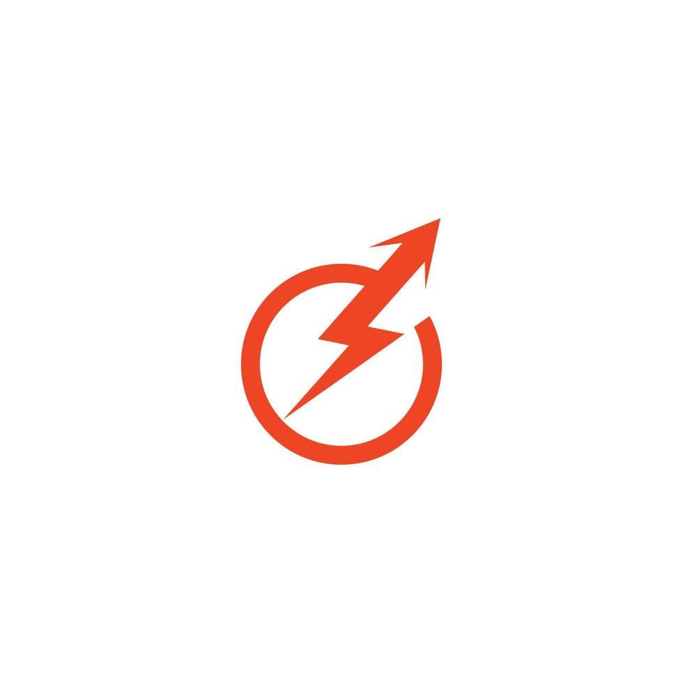 Lightning bolt energy logo design vector