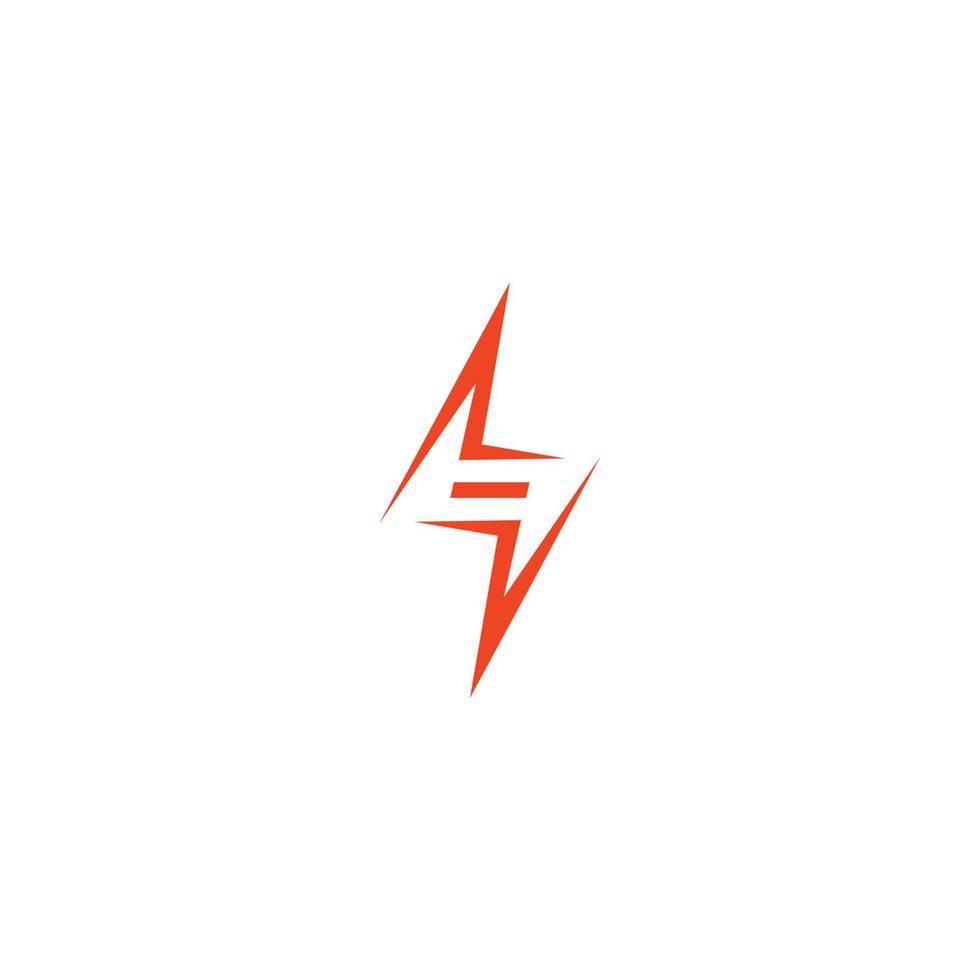 Lightning bolt energy logo design vector