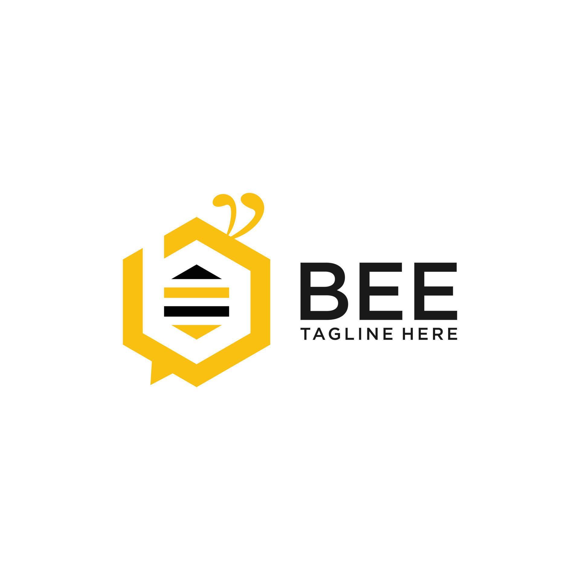Bee logo letter B forms a cube object with yellow colors 7762263 Vector Art at Vecteezy