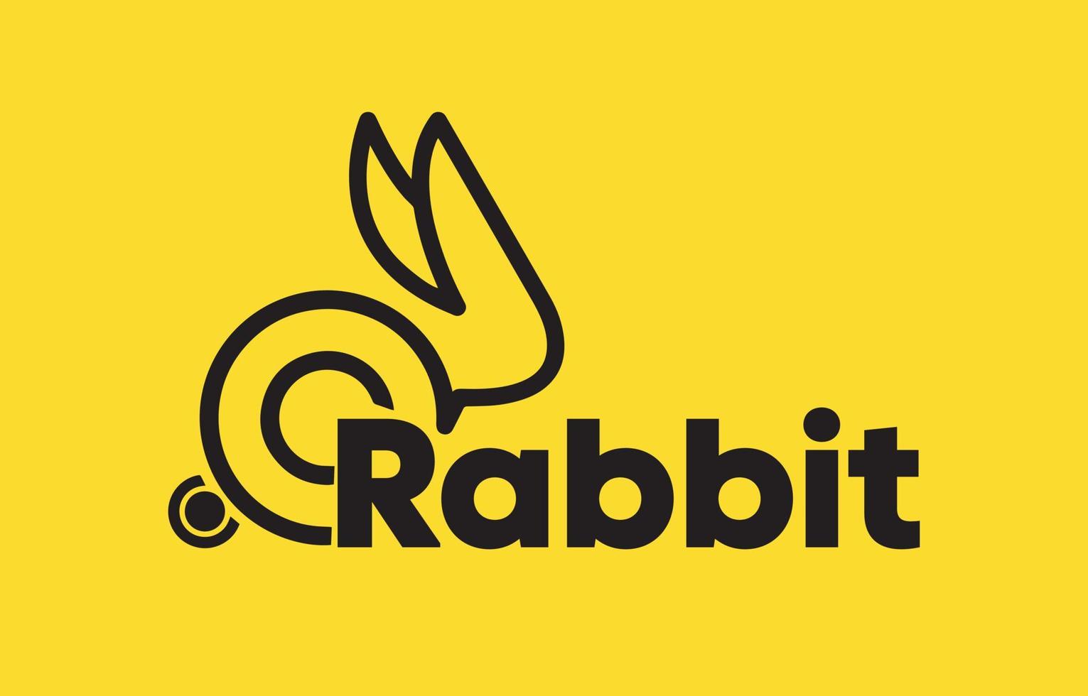 Rabbit vector Text