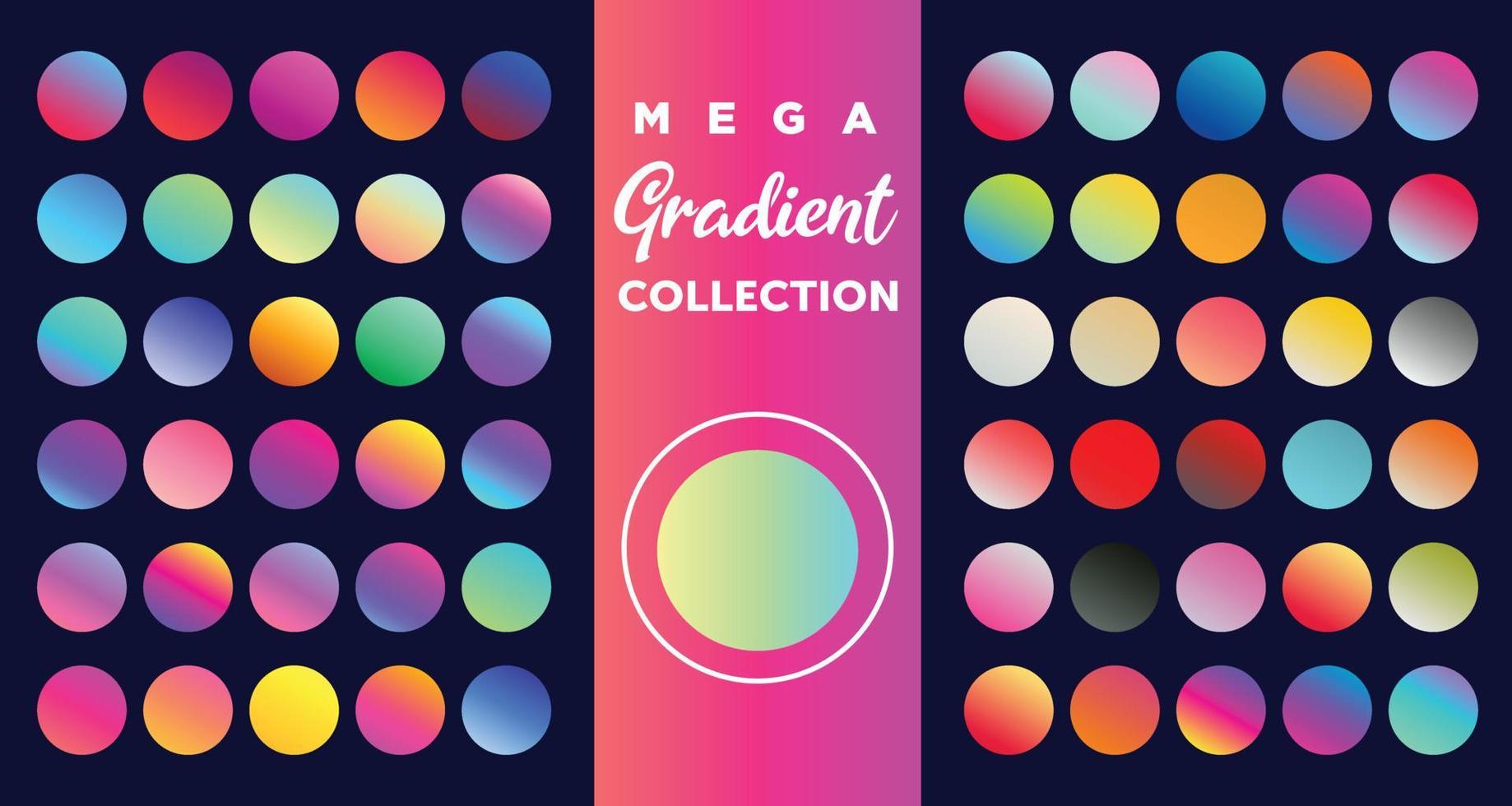 Mega Gradient Color Collection vector
