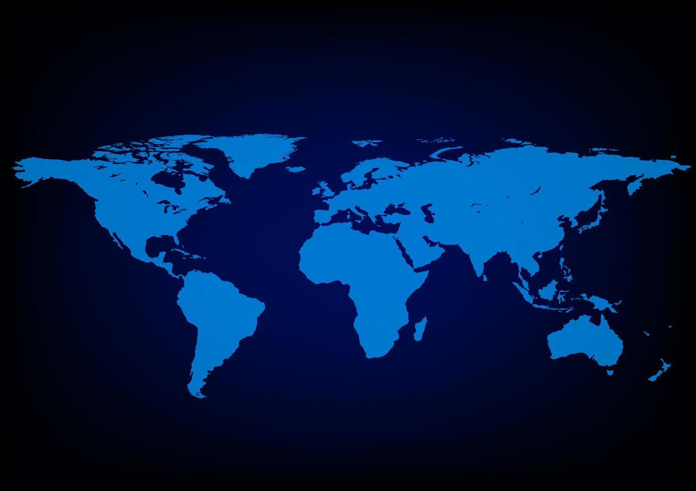 Diseño gráfico mapa mundo fondo azul ilustración vectorial vector