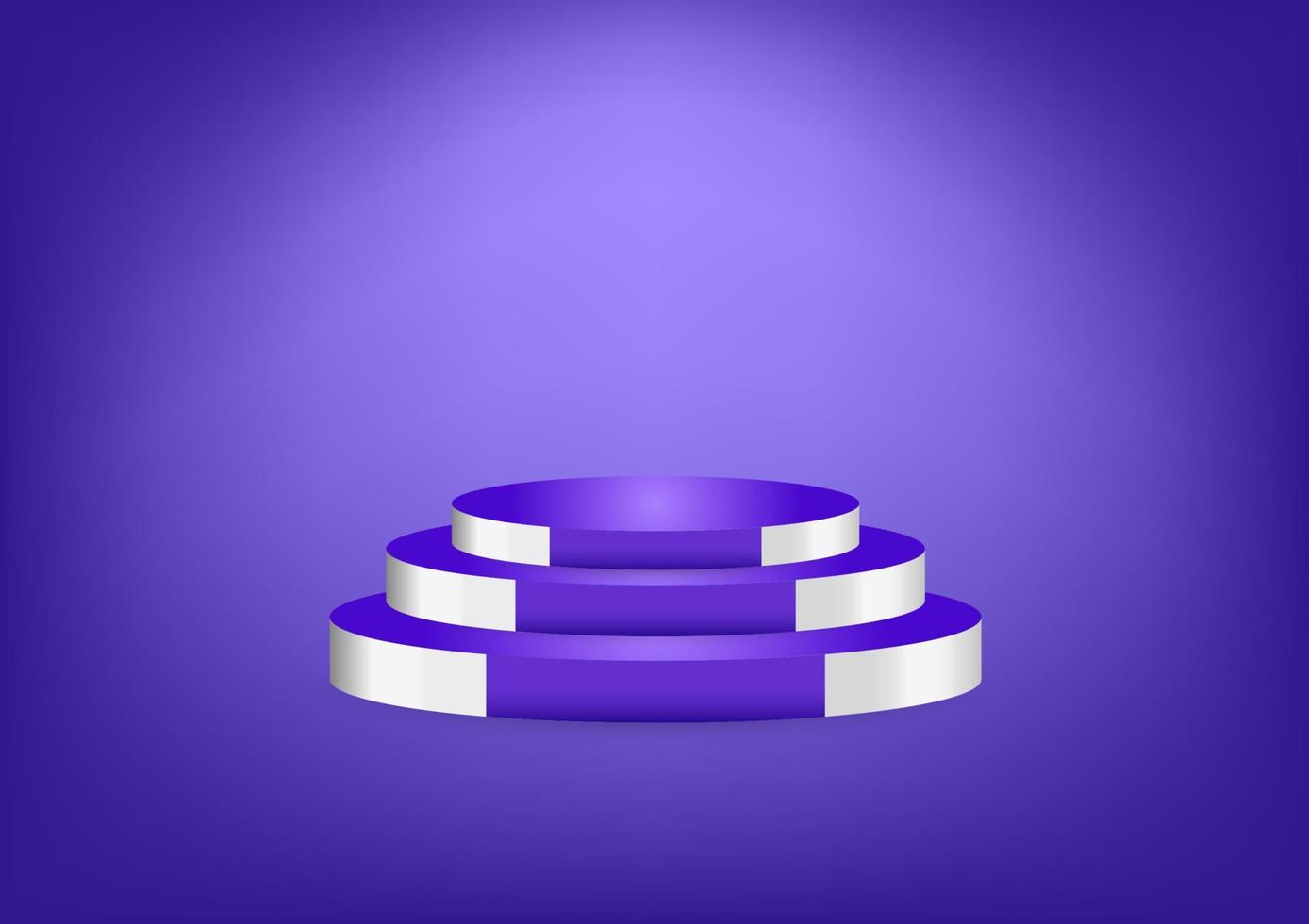 purple podium for show product or presentation with spotlight with purple color background vector