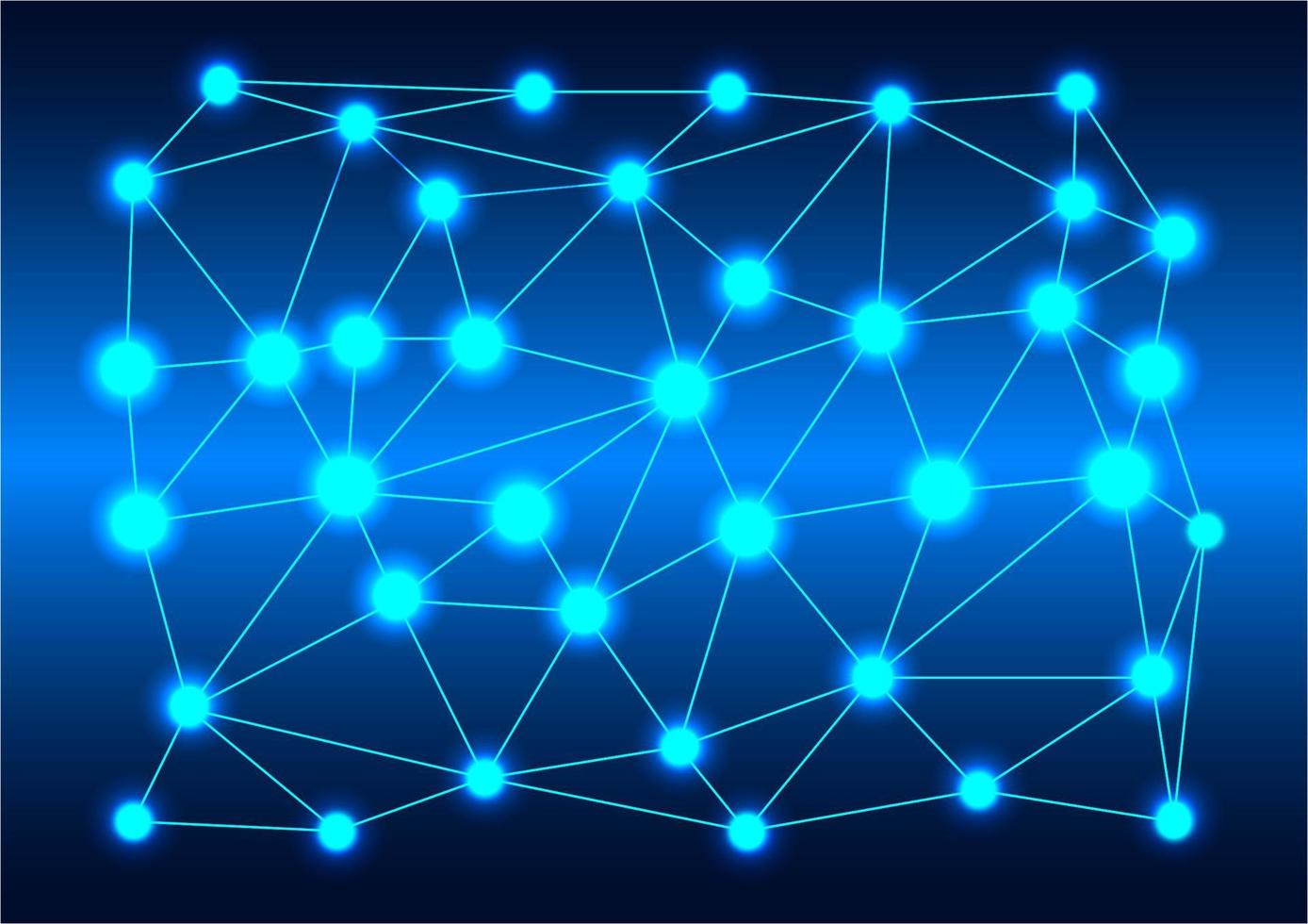 graphics design glow dot network diagram technology for vector illustration