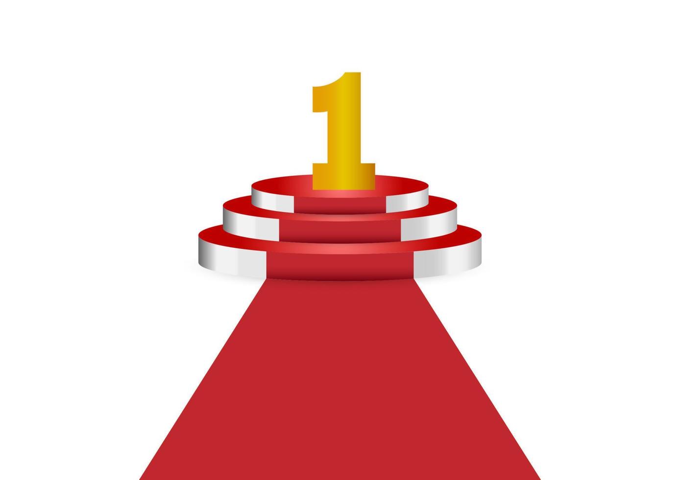 number 1 on red podium is the winner is in first Vector illustration