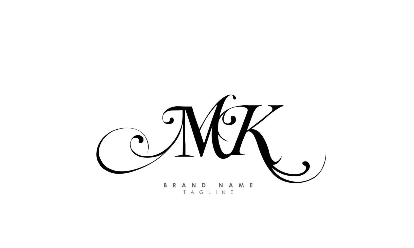 Alphabet letters Initials Monogram logo MK, KM, M and K 7762779 Vector ...