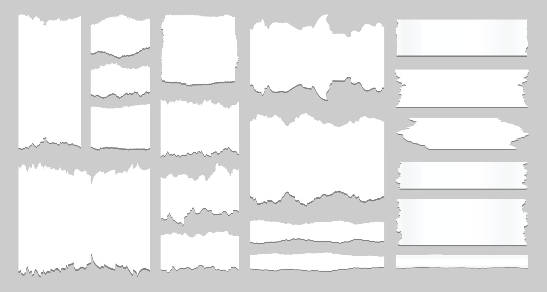 Torn sheets of paper collection 7762789 Vector Art at Vecteezy