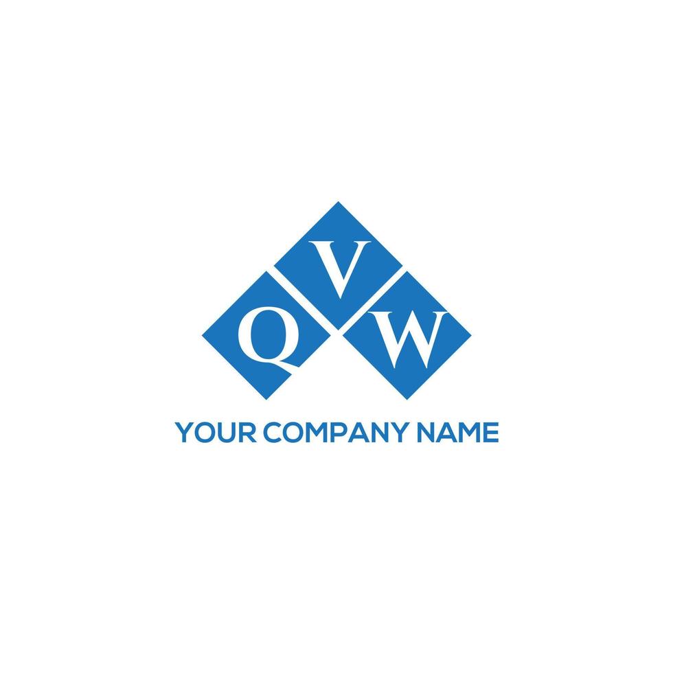 diseño de logotipo de letra qvw sobre fondo blanco. qvw concepto creativo del logotipo de la letra inicial. diseño de letra qvw. vector