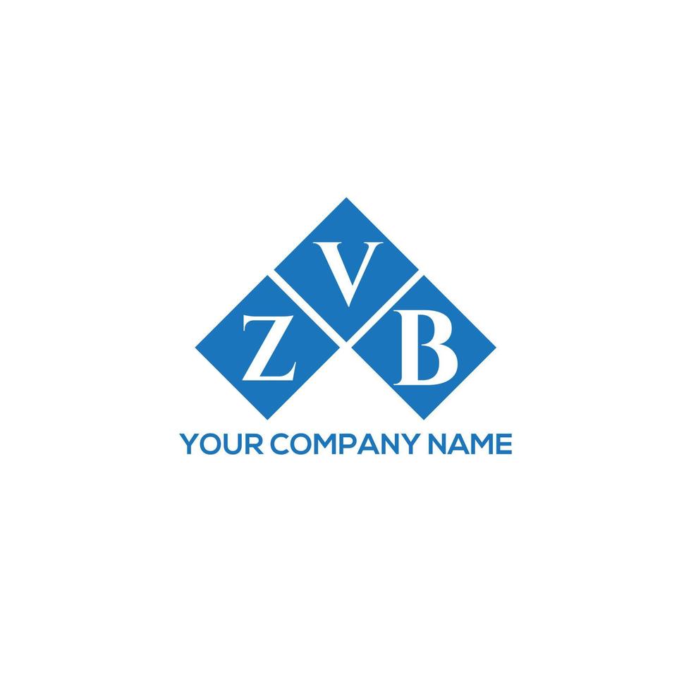 ZVB letter logo design on white background.  ZVB creative initials letter logo concept.  ZVB letter design. vector