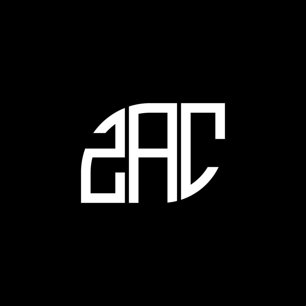 ZAC letter logo design on black background. ZAC creative initials letter logo concept. ZAC letter design. vector