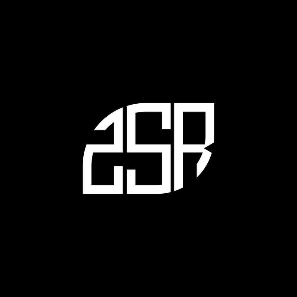 ZSR letter logo design on black background. ZSR creative initials letter logo concept. ZSR letter design. vector