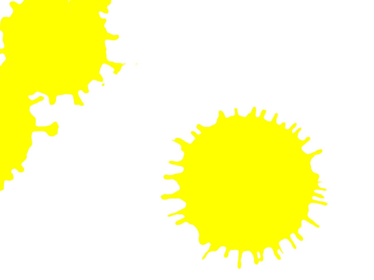 dot yellow color watercolor Paint splashes on white paper background photo