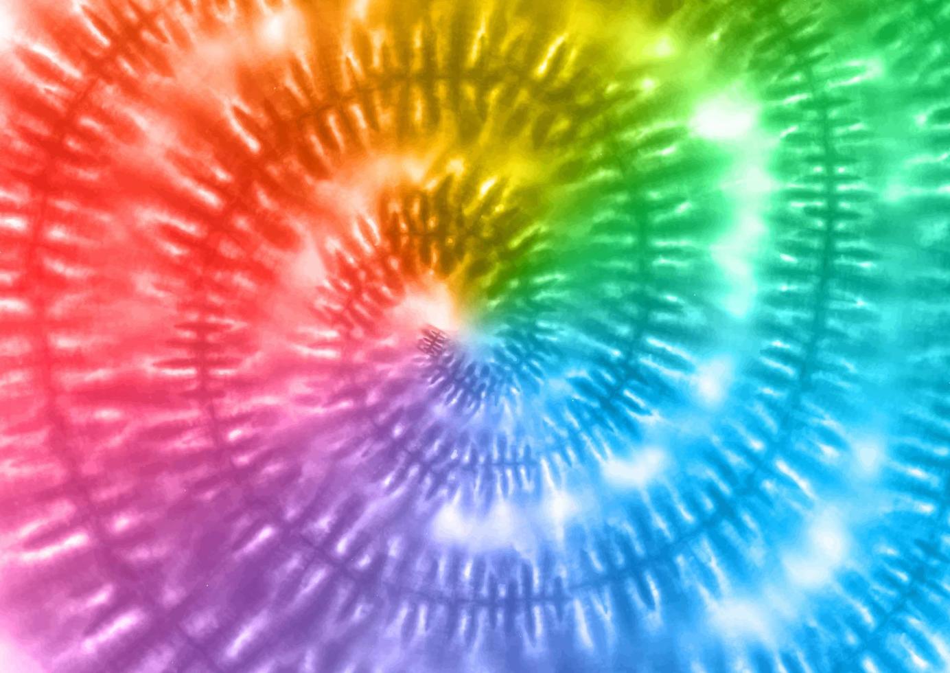 Rainbow coloured swirl tie dye background design vector