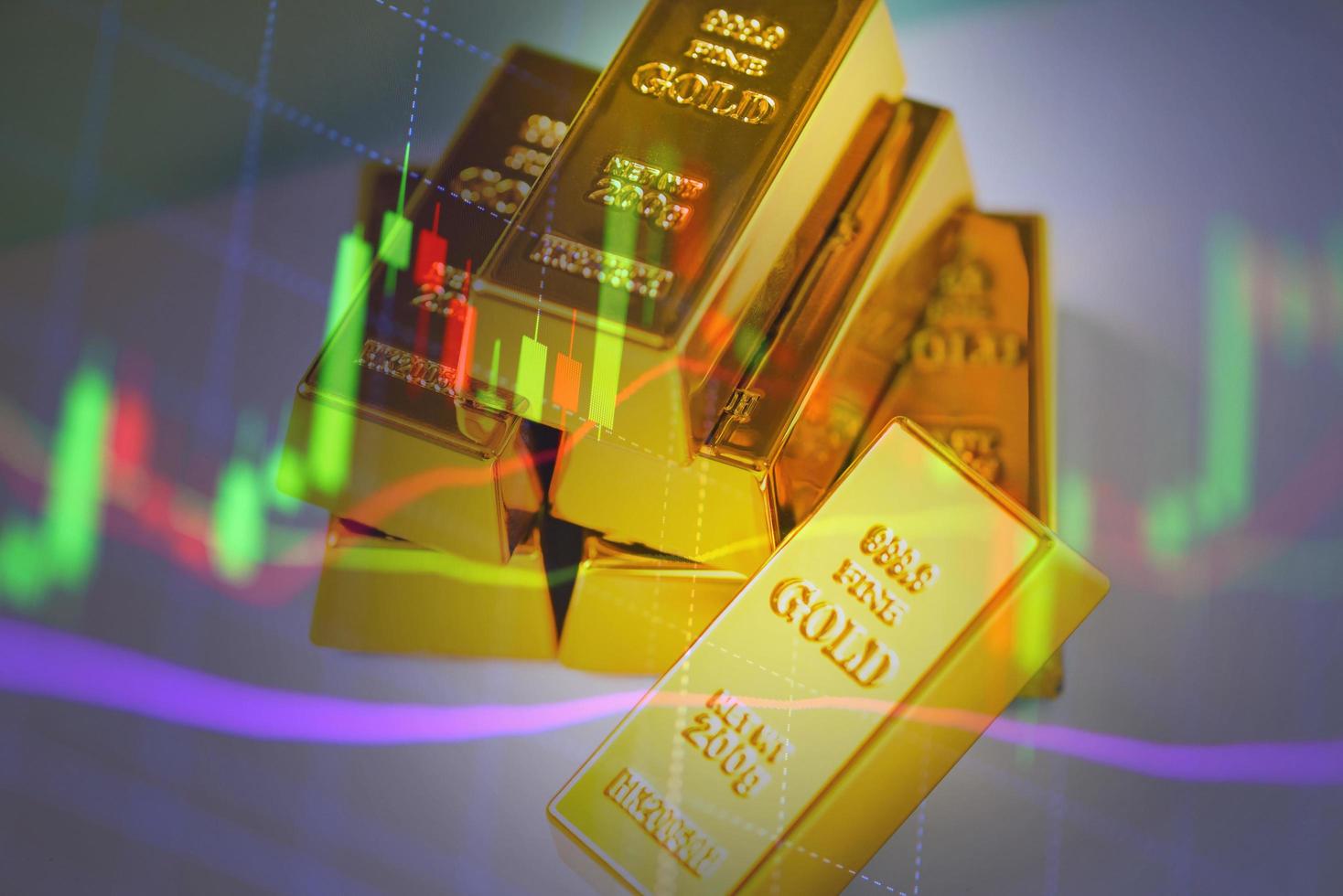 Gold bars financial business economy concepts, wealth and reserve