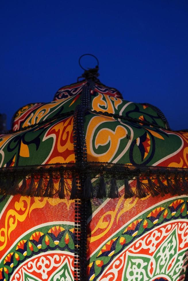 Night City And Decorations As Fanoos For Ramadan Month On The Street, Cairo Egypt. photo