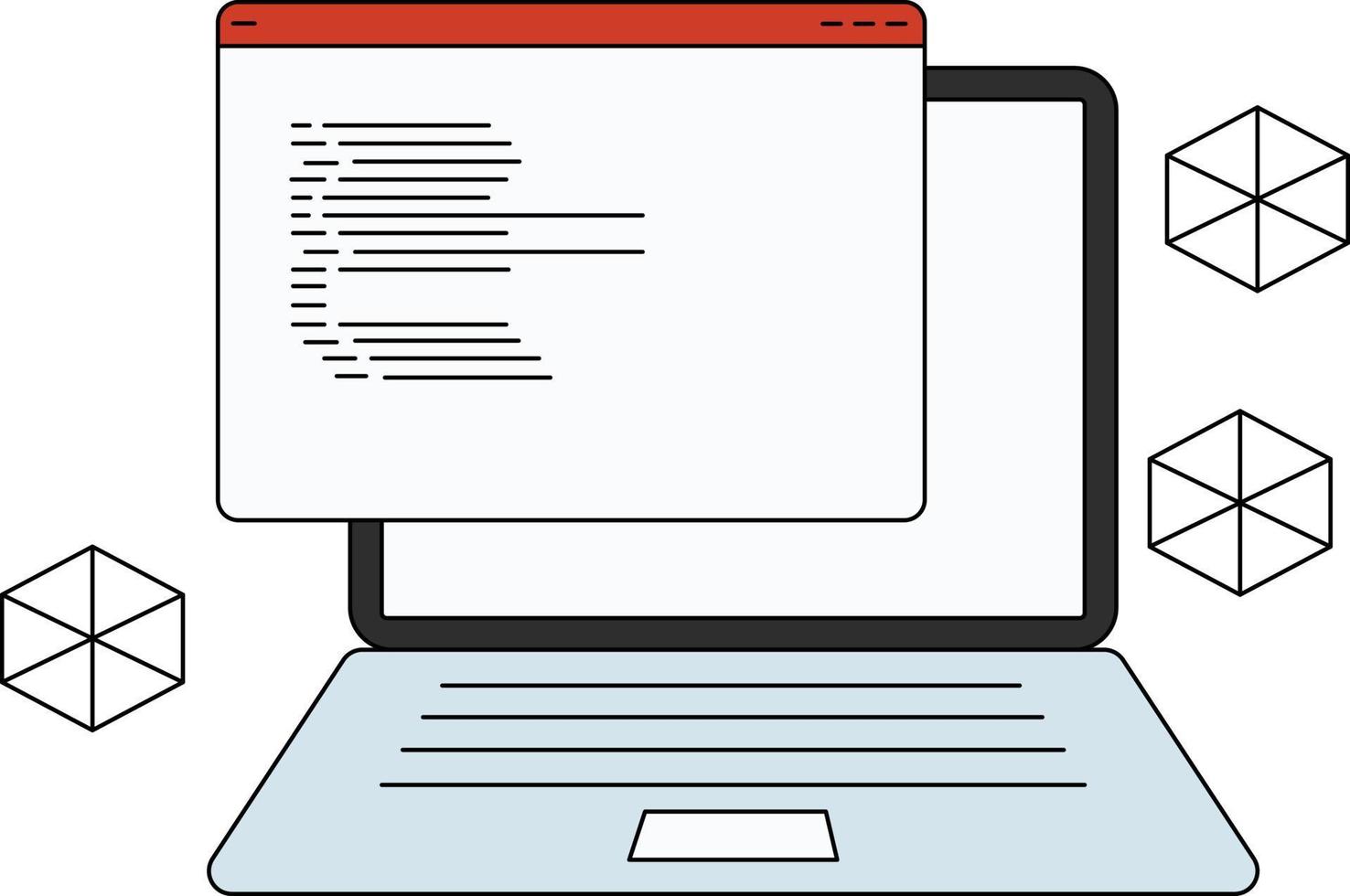 The web page contains a lot of information. vector