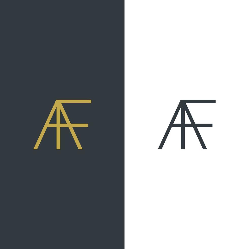 initial letter AF FA logo design vector