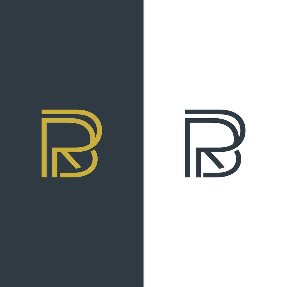 initial letter BR RB logo design vector