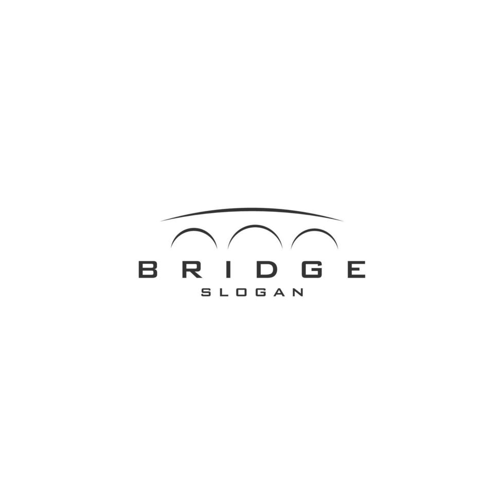 creative abstract bridge logo design template vector