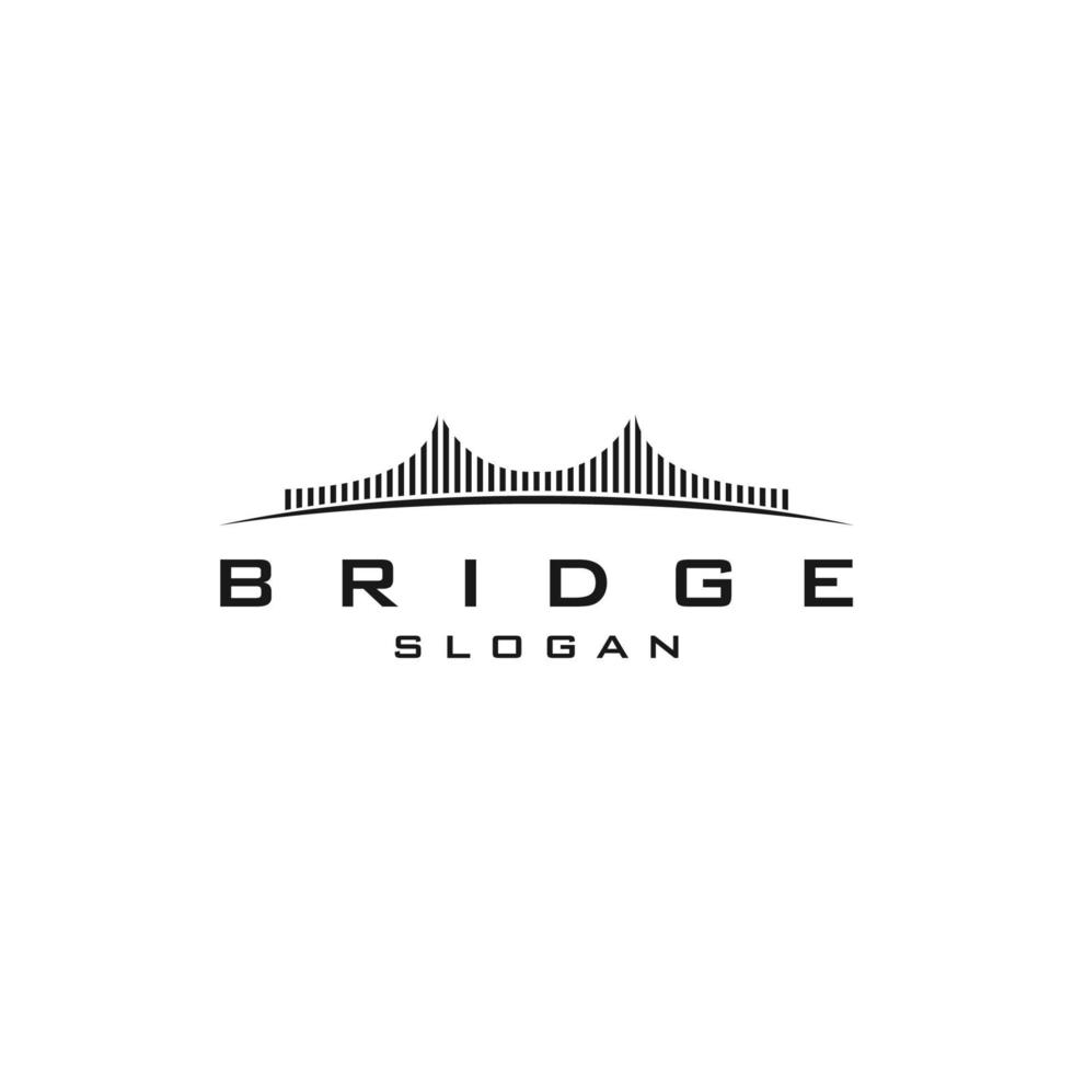 plantilla de diseño de logotipo de puente abstracto creativo vector