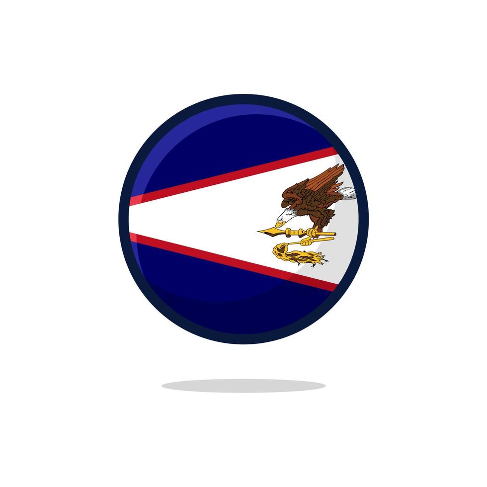 American Samoa Flag Icon vector