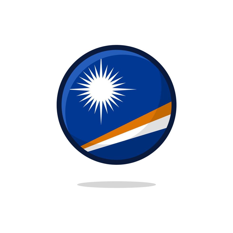 icono de la bandera de las islas marshall vector