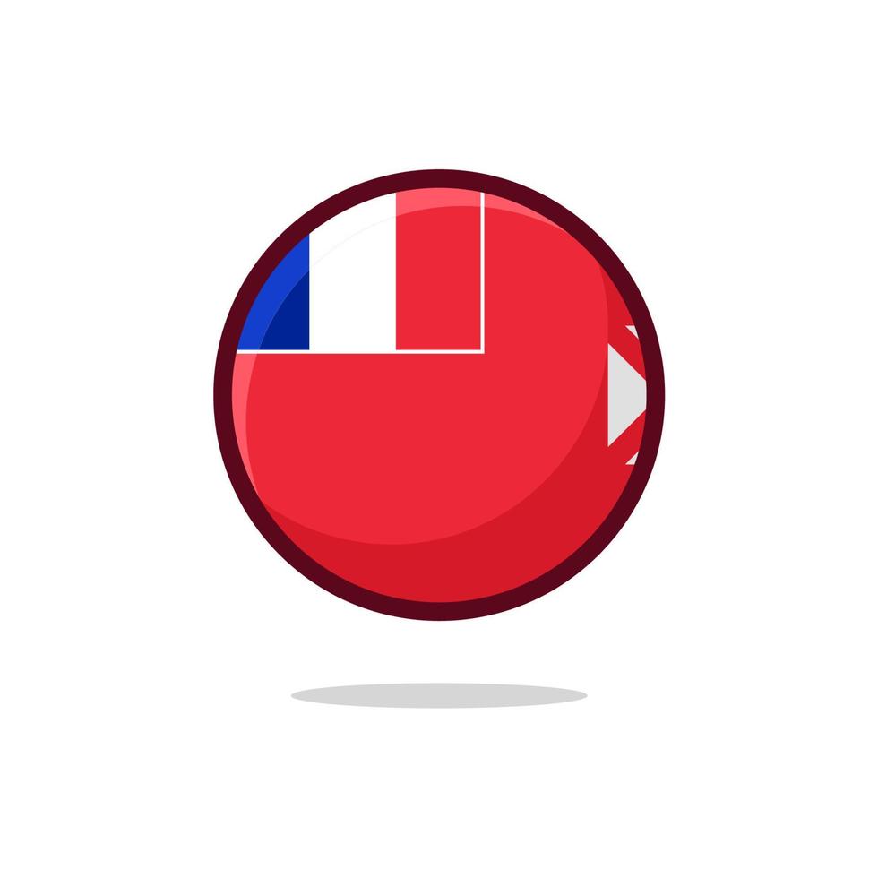 Wallis and Futuna Islands Flag Icon vector