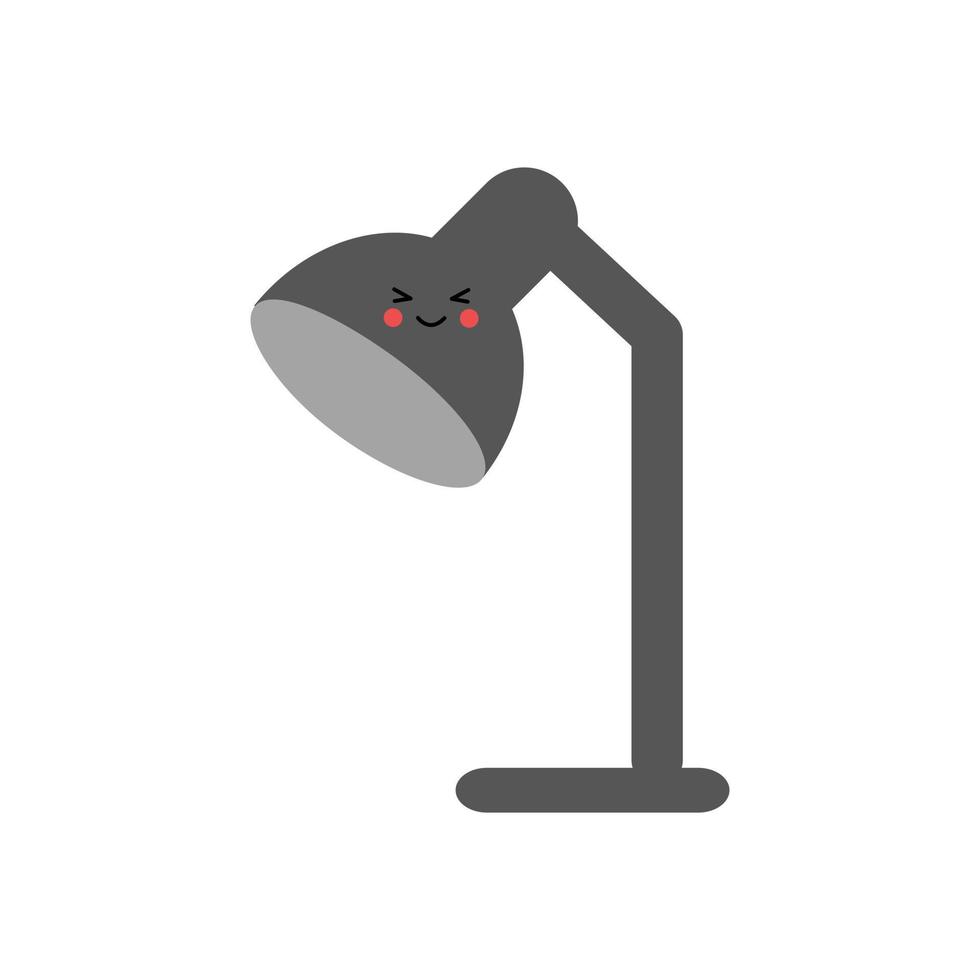 Vector illustration of cute lamp on white background.