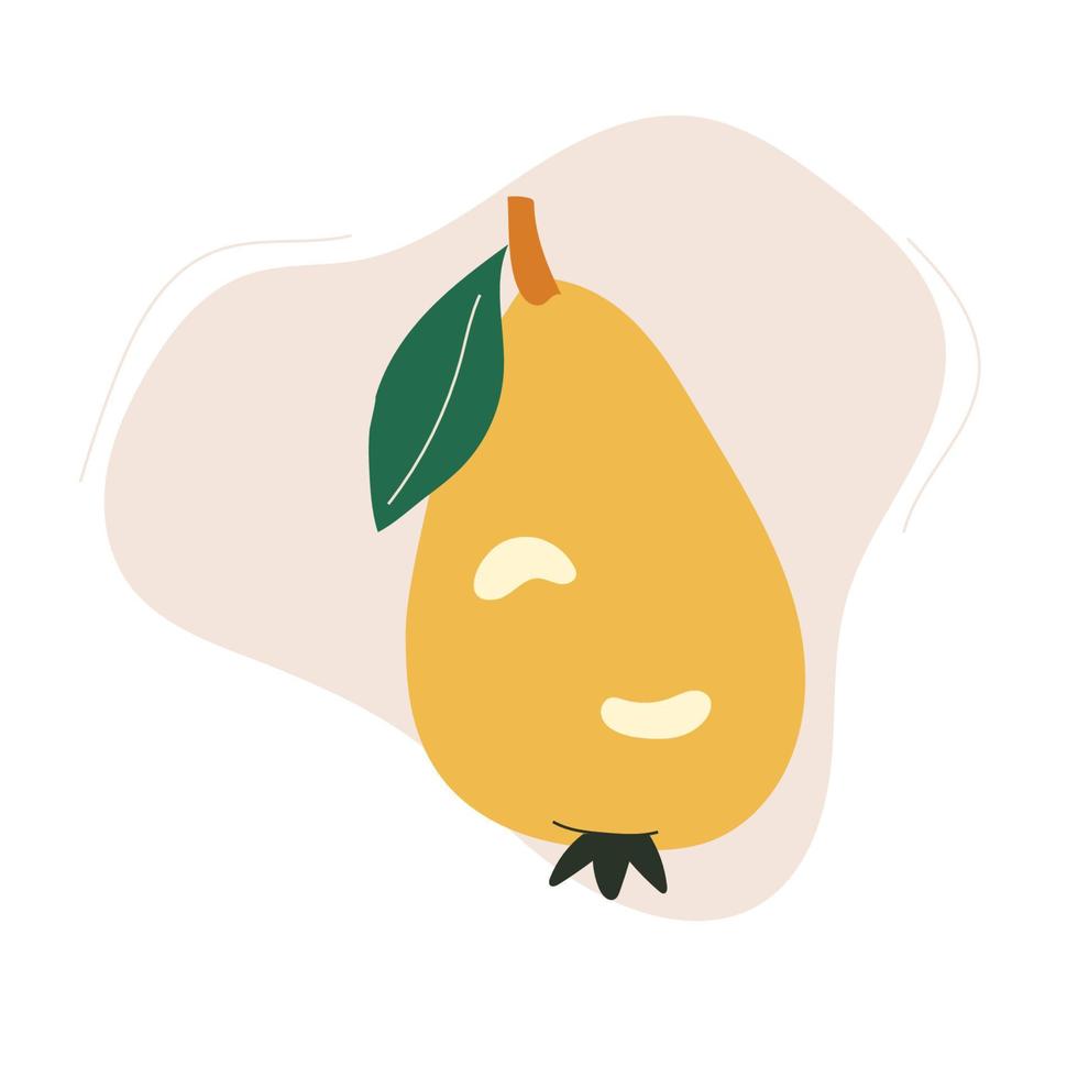 Pear hand drawn cute illustration vector