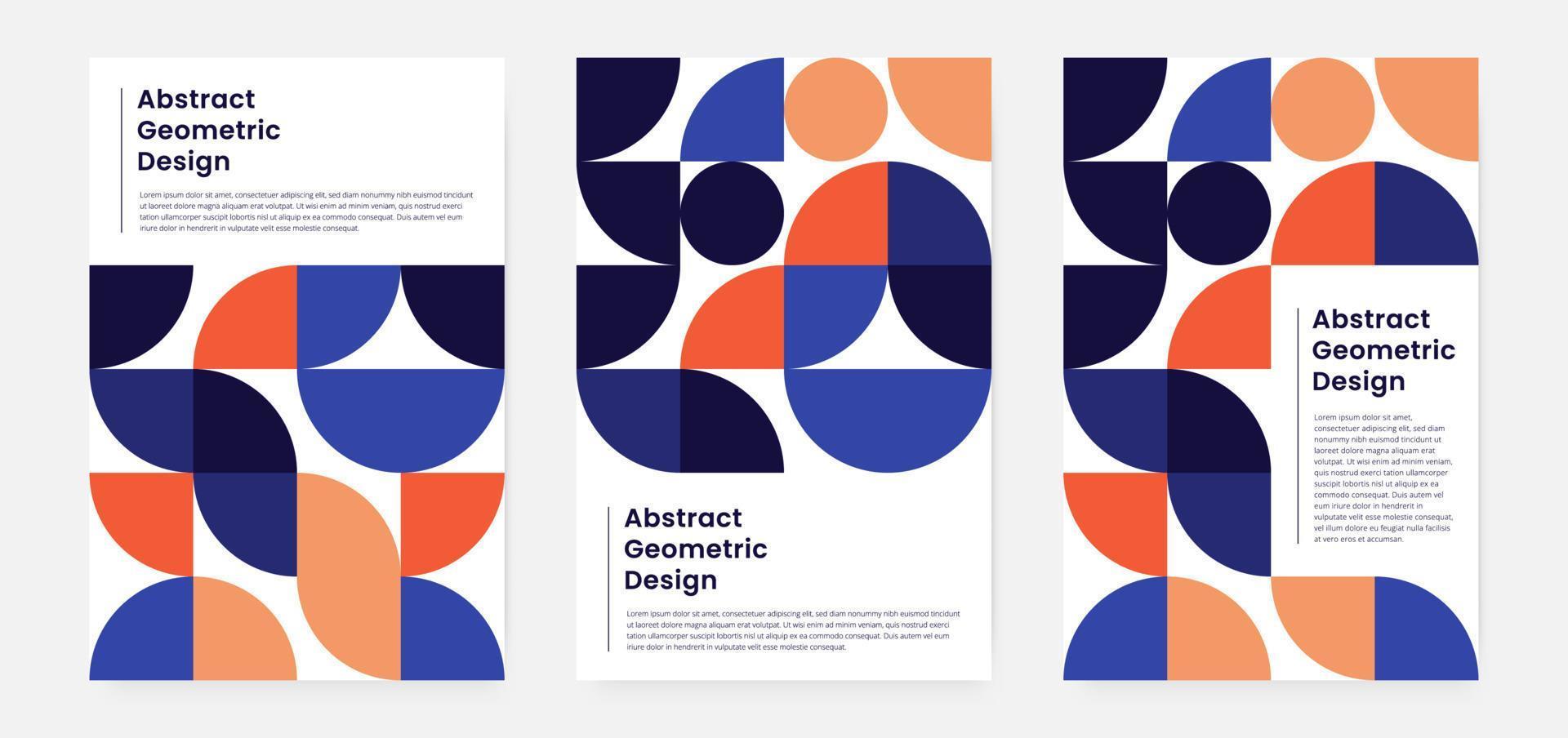 portada de obras de arte geométricas minimalistas con forma y figura. estilo de diseño de patrón abstracto para portada, banner web, página de inicio, presentación comercial, marca, embalaje, papel tapiz vector