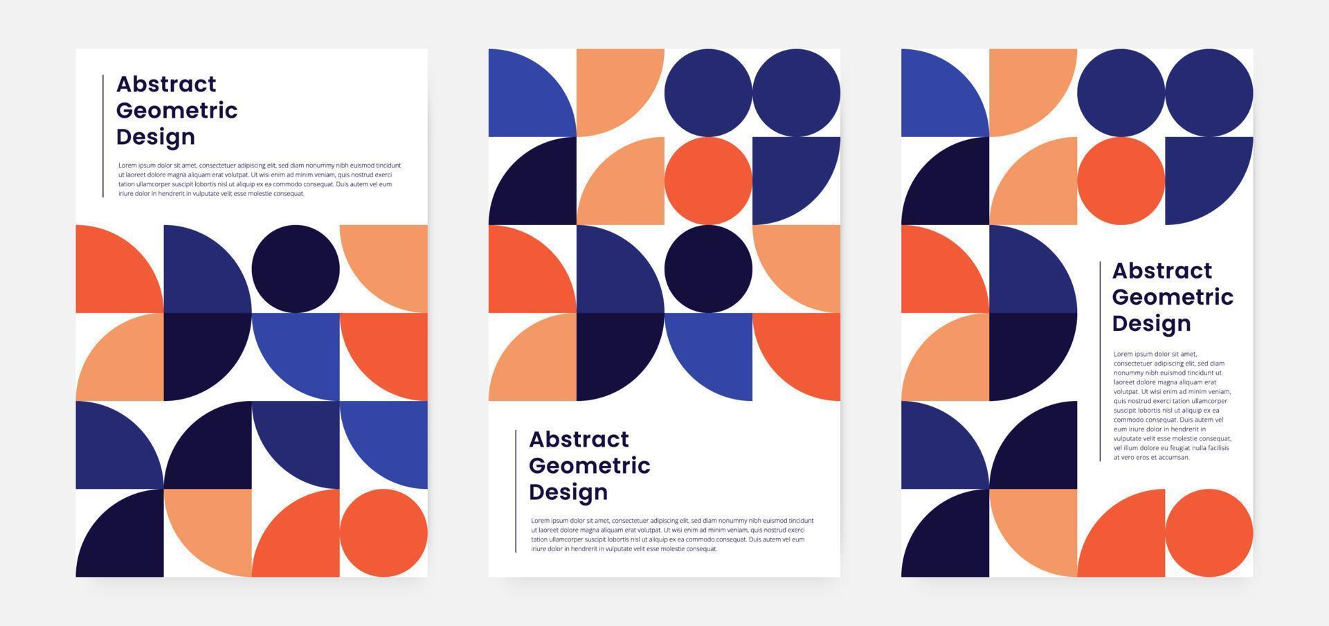 portada de obras de arte geométricas minimalistas con forma y figura. estilo de diseño de patrón abstracto para portada, banner web, página de inicio, presentación comercial, marca, embalaje, papel tapiz vector