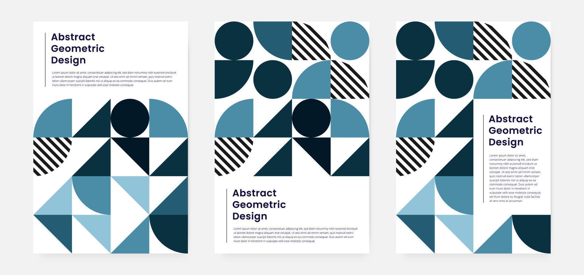 portada de obras de arte geométricas minimalistas con forma y figura. estilo de diseño de patrón abstracto para portada, banner web, página de inicio, presentación comercial, marca, embalaje, papel tapiz vector