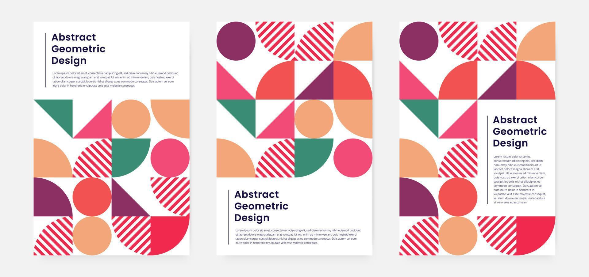 portada de obras de arte geométricas minimalistas con forma y figura. estilo de diseño de patrón abstracto para portada, banner web, página de inicio, presentación comercial, marca, embalaje, papel tapiz vector