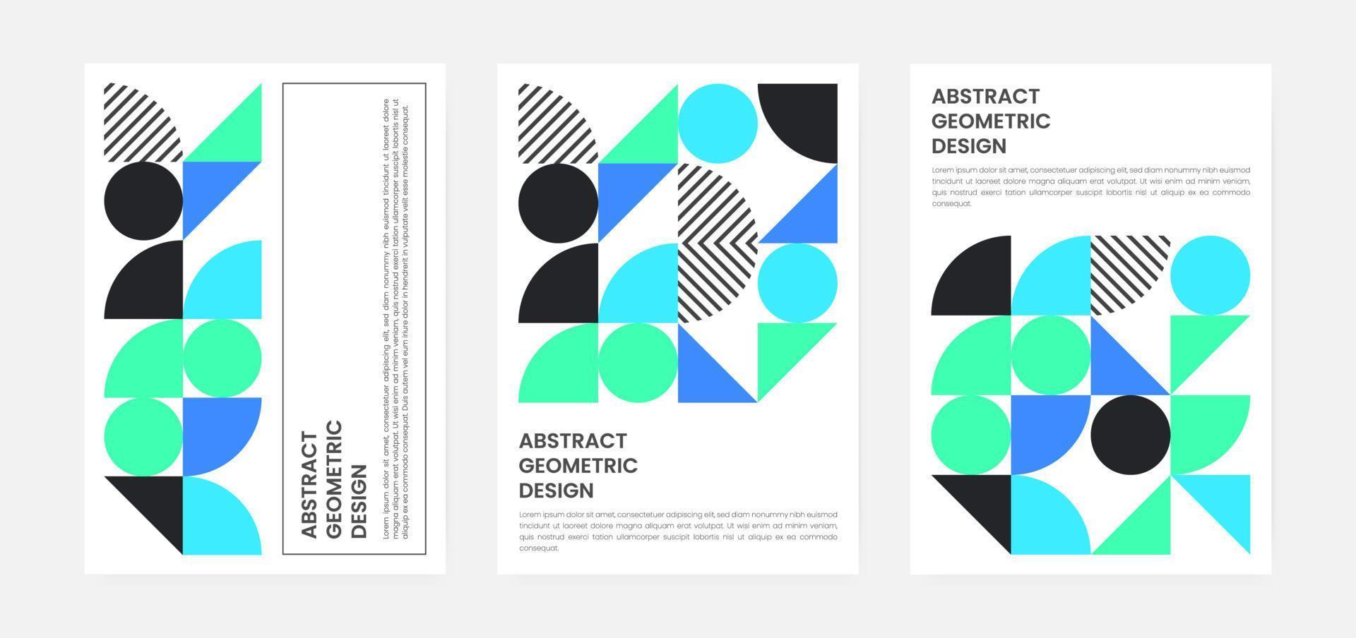 portada de obras de arte geométricas minimalistas con forma y figura. estilo de diseño de patrón abstracto para portada, banner web, página de inicio, presentación comercial, marca, embalaje, papel tapiz vector