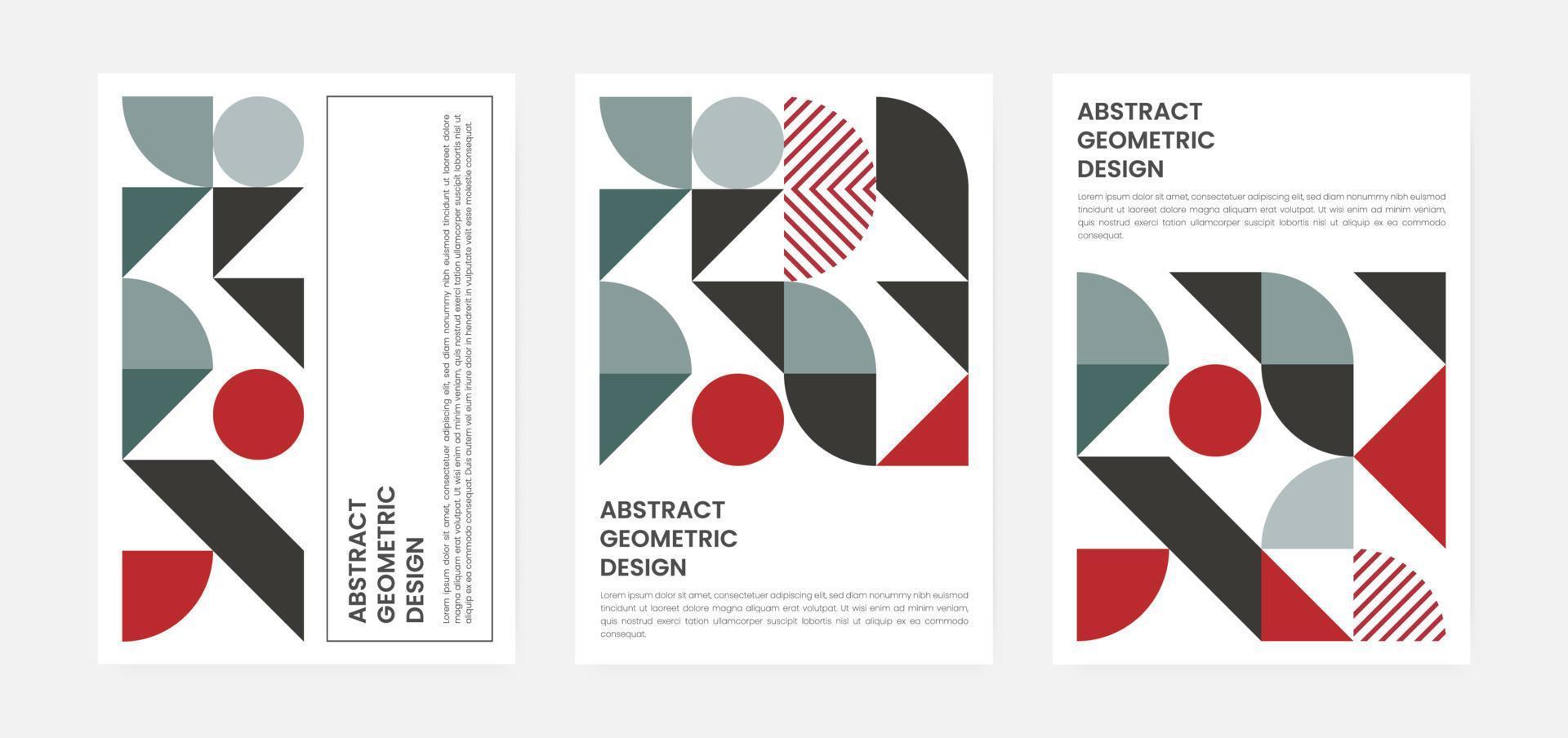 portada de obras de arte geométricas minimalistas con forma y figura. estilo de diseño de patrón abstracto para portada, banner web, página de inicio, presentación comercial, marca, embalaje, papel tapiz vector