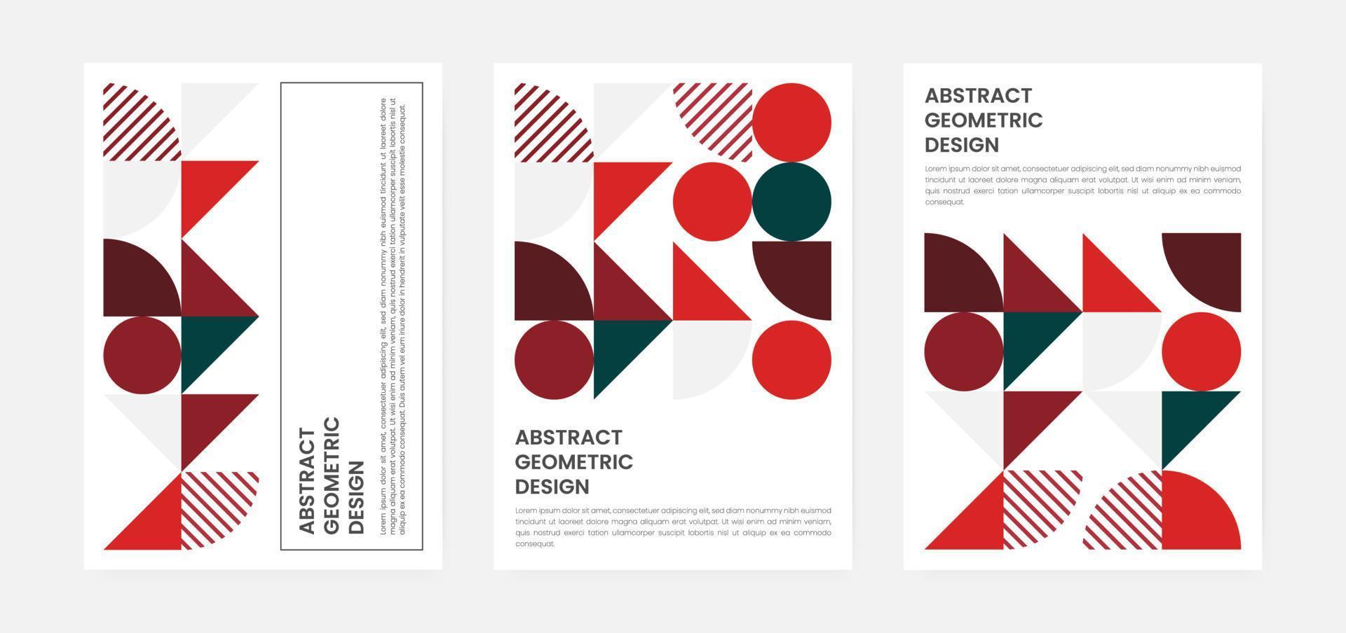 portada de obras de arte geométricas minimalistas con forma y figura. estilo de diseño de patrón abstracto para portada, banner web, página de inicio, presentación comercial, marca, embalaje, papel tapiz vector