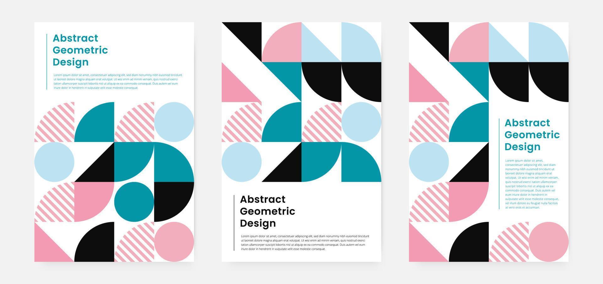 portada de obras de arte geométricas minimalistas con forma y figura. estilo de diseño de patrón abstracto para portada, banner web, página de inicio, presentación comercial, marca, embalaje, papel tapiz vector