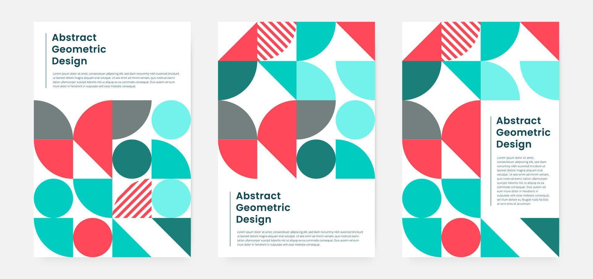 portada de obras de arte geométricas minimalistas con forma y figura. estilo de diseño de patrón abstracto para portada, banner web, página de inicio, presentación comercial, marca, embalaje, papel tapiz vector