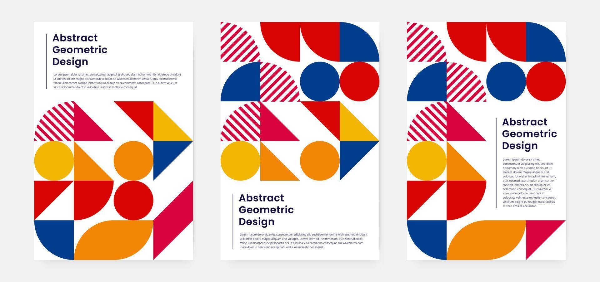 portada de obras de arte geométricas minimalistas con forma y figura. estilo de diseño de patrón abstracto para portada, banner web, página de inicio, presentación comercial, marca, embalaje, papel tapiz vector