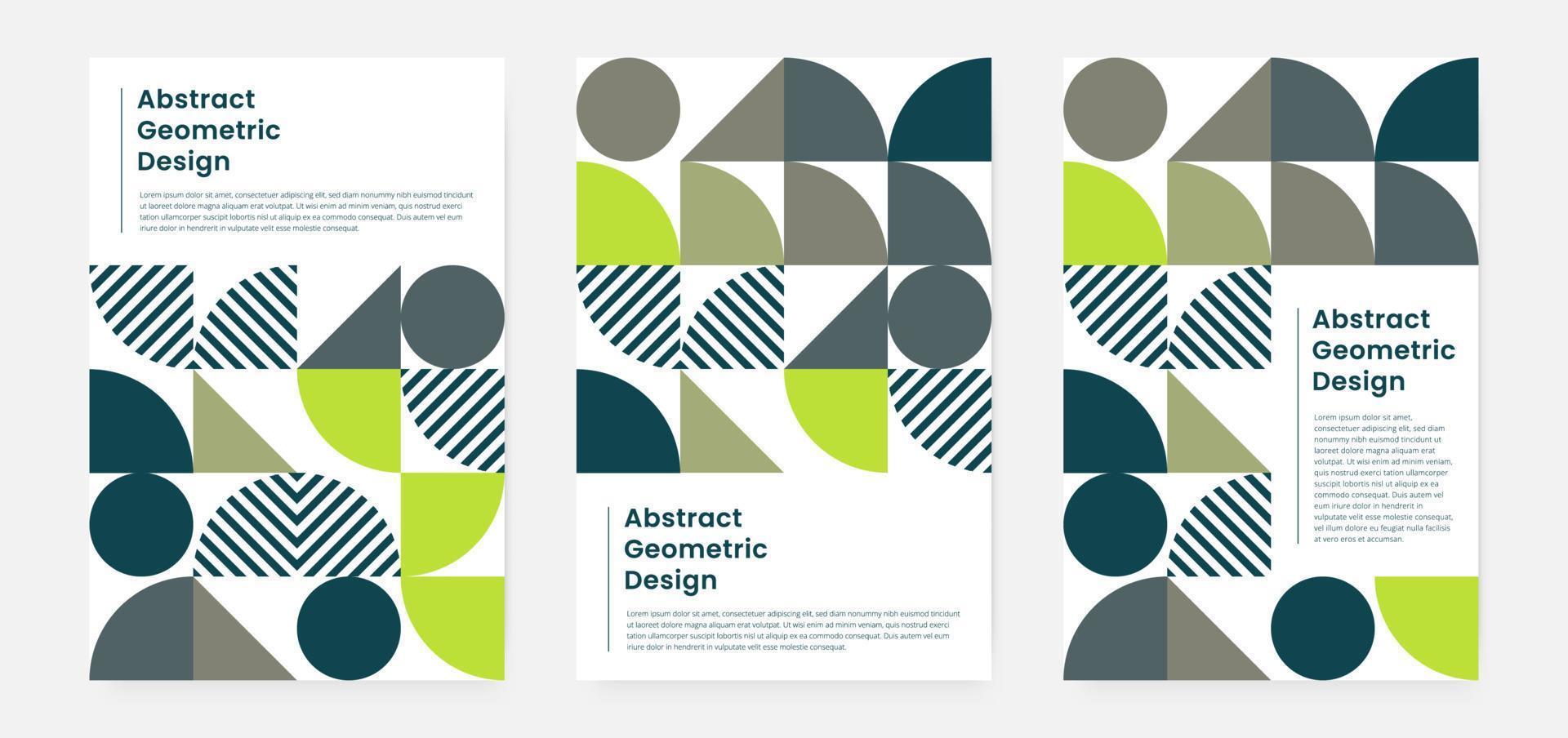 portada de obras de arte geométricas minimalistas con forma y figura. estilo de diseño de patrón abstracto para portada, banner web, página de inicio, presentación comercial, marca, embalaje, papel tapiz vector