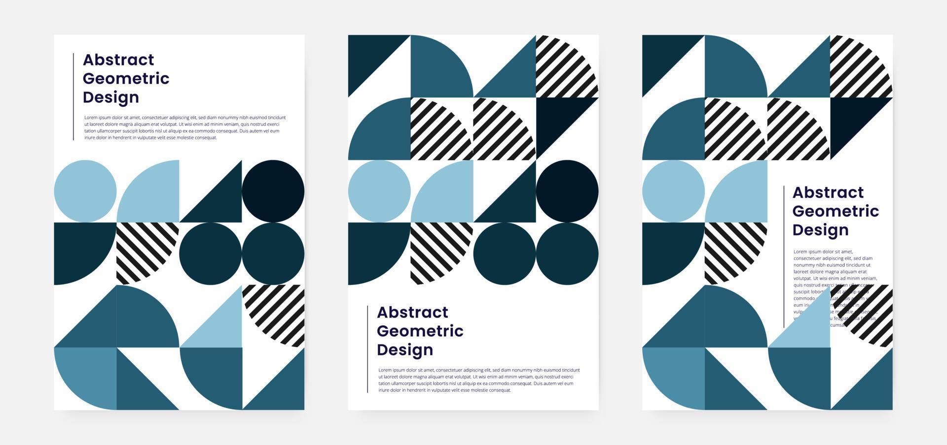 portada de obras de arte geométricas minimalistas con forma y figura. estilo de diseño de patrón abstracto para portada, banner web, página de inicio, presentación comercial, marca, embalaje, papel tapiz vector