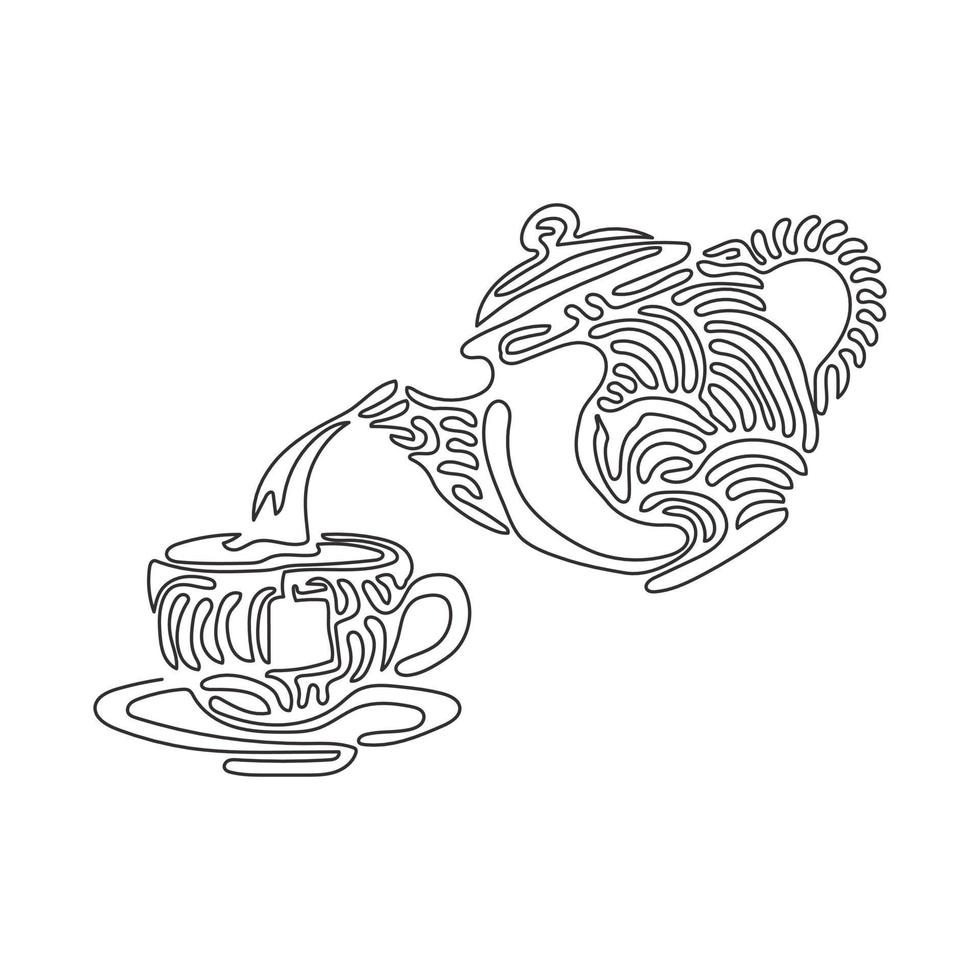 Taza De Té O Café, Imagen Lineal Vectorial Para Colorear. Esquema. Dibujo  Manual. Una Taza Es Un Elemento Lineal Para Un Libro De Ilustración del  Vector - Ilustración de vector, caliente: 185079821