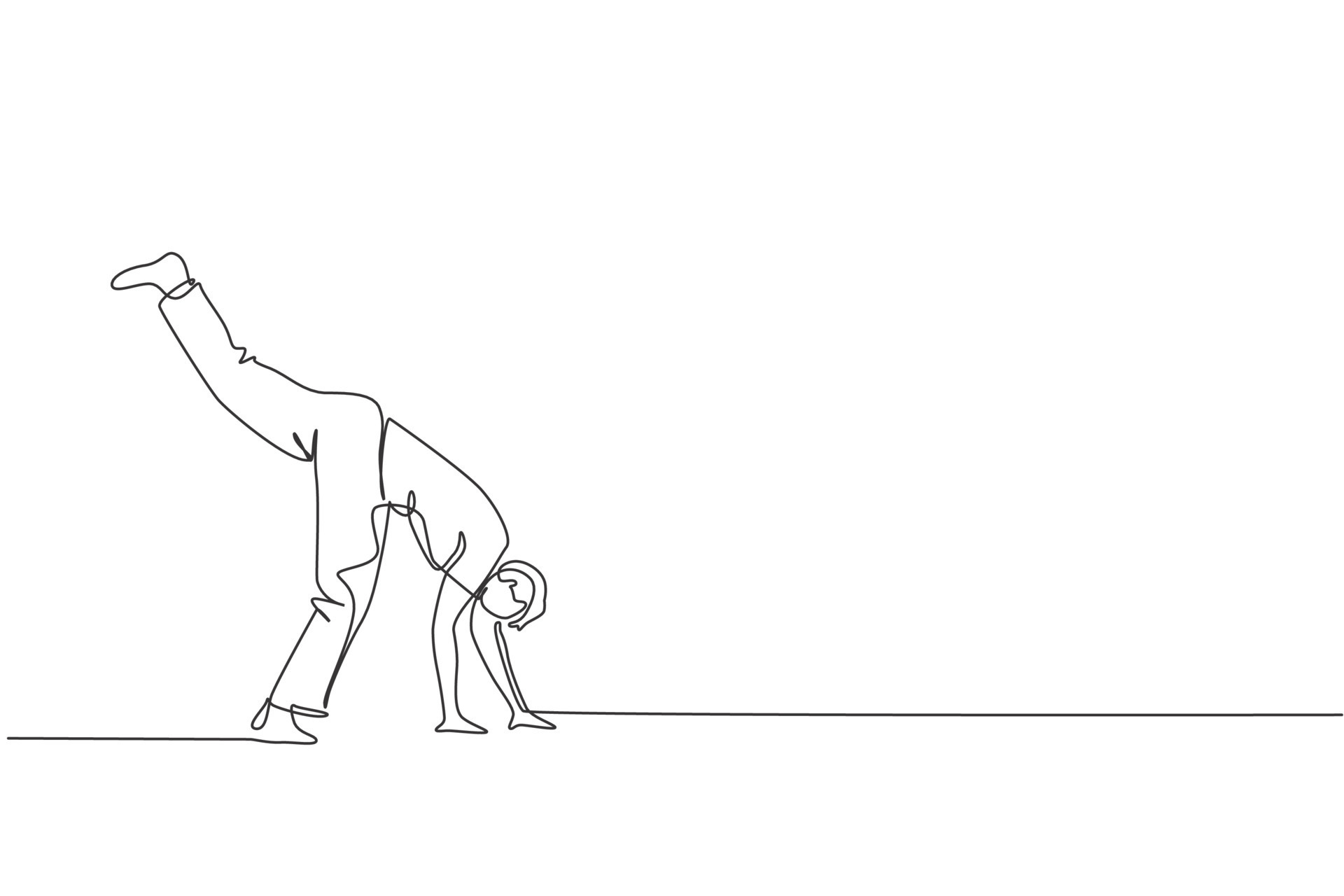 One continuous line drawing of young sporty Brazilian fighter man training capoeira on the beach. Healthy traditional fighting sport concept. Dynamic single line draw design vector illustration 7767595 Vector Art at Vecteezy One continuous line drawing of young sporty Brazilian fighter man training capoeira on the beach. Healthy traditional fighting sport concept. Dynamic single line draw design vector illustration 7767595 Vector Art at Vecteezy