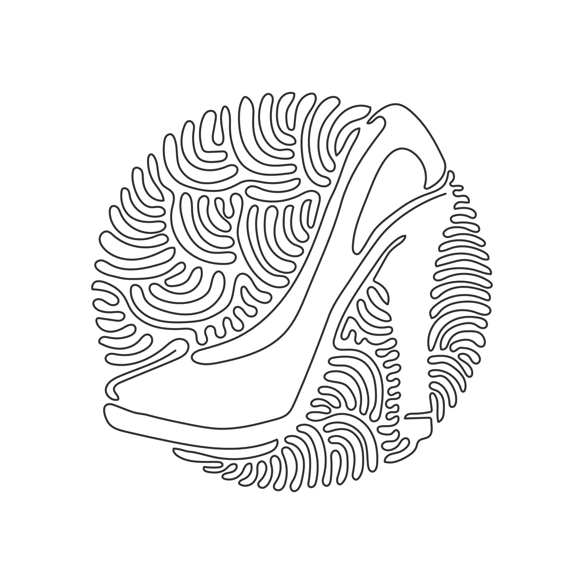 dibujo de línea continua de botas de mujer con tacones. zapatos de mujer de  una sola línea art. ilustración vectorial 5215993 Vector en Vecteezy