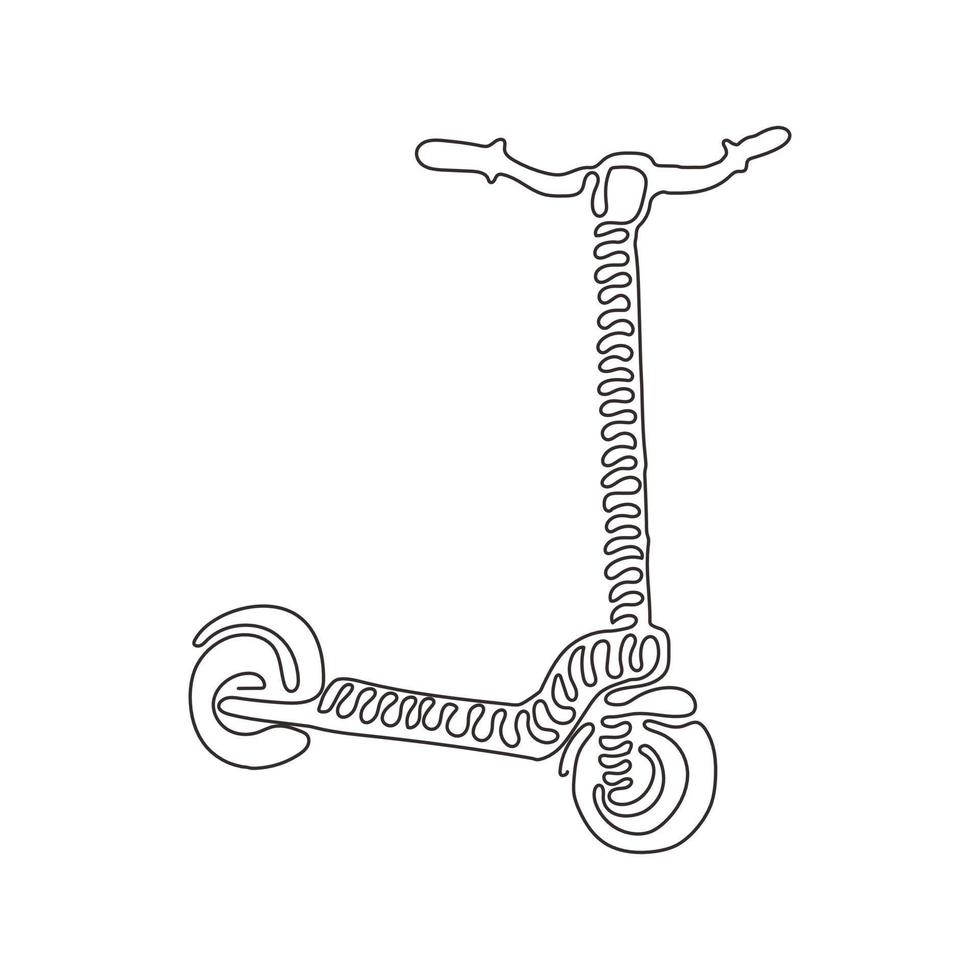 Single one line drawing electric scooter. Electric transport. Electric