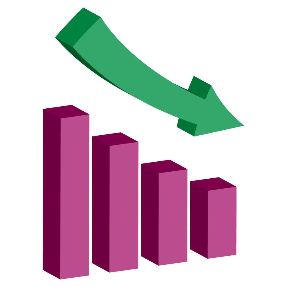 Isometric 3D Infographic Chart. vector