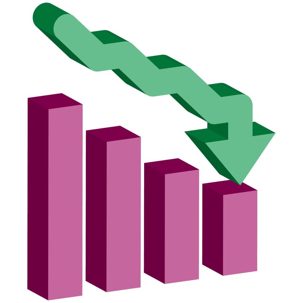 Isometric 3D Infographic Chart. vector