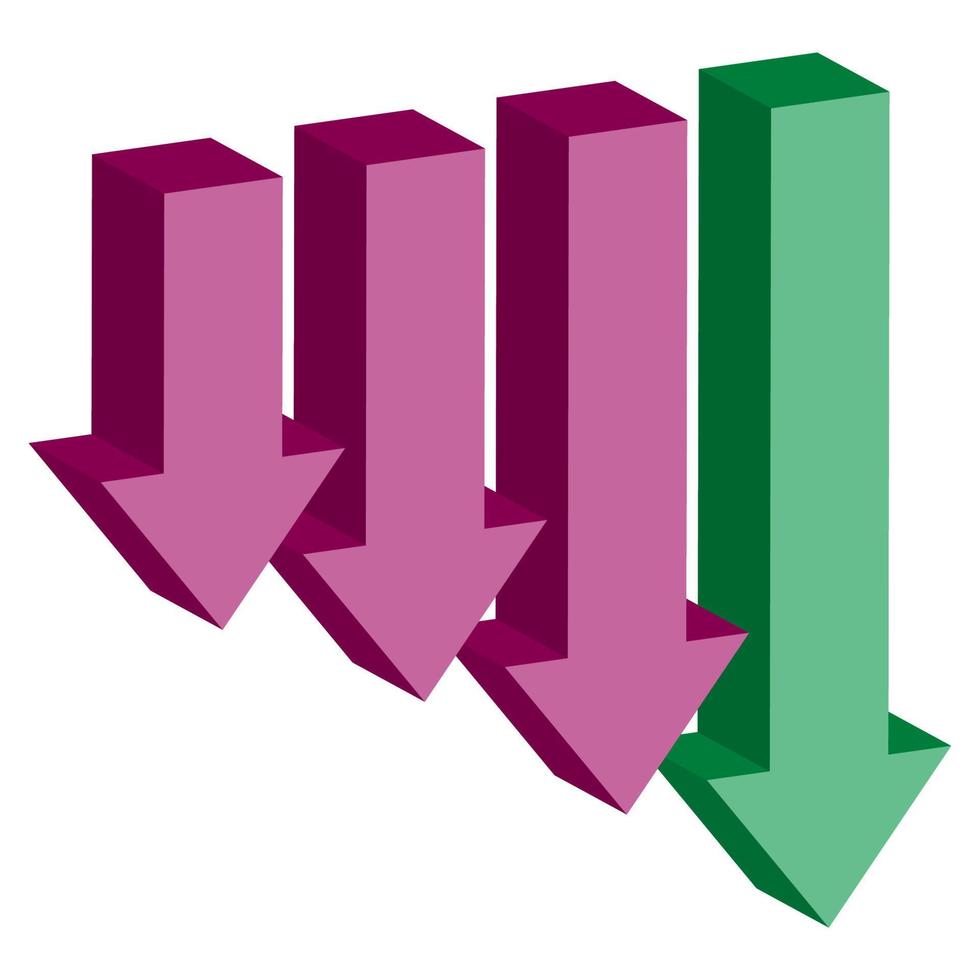 Isometric 3D Infographic Chart. vector