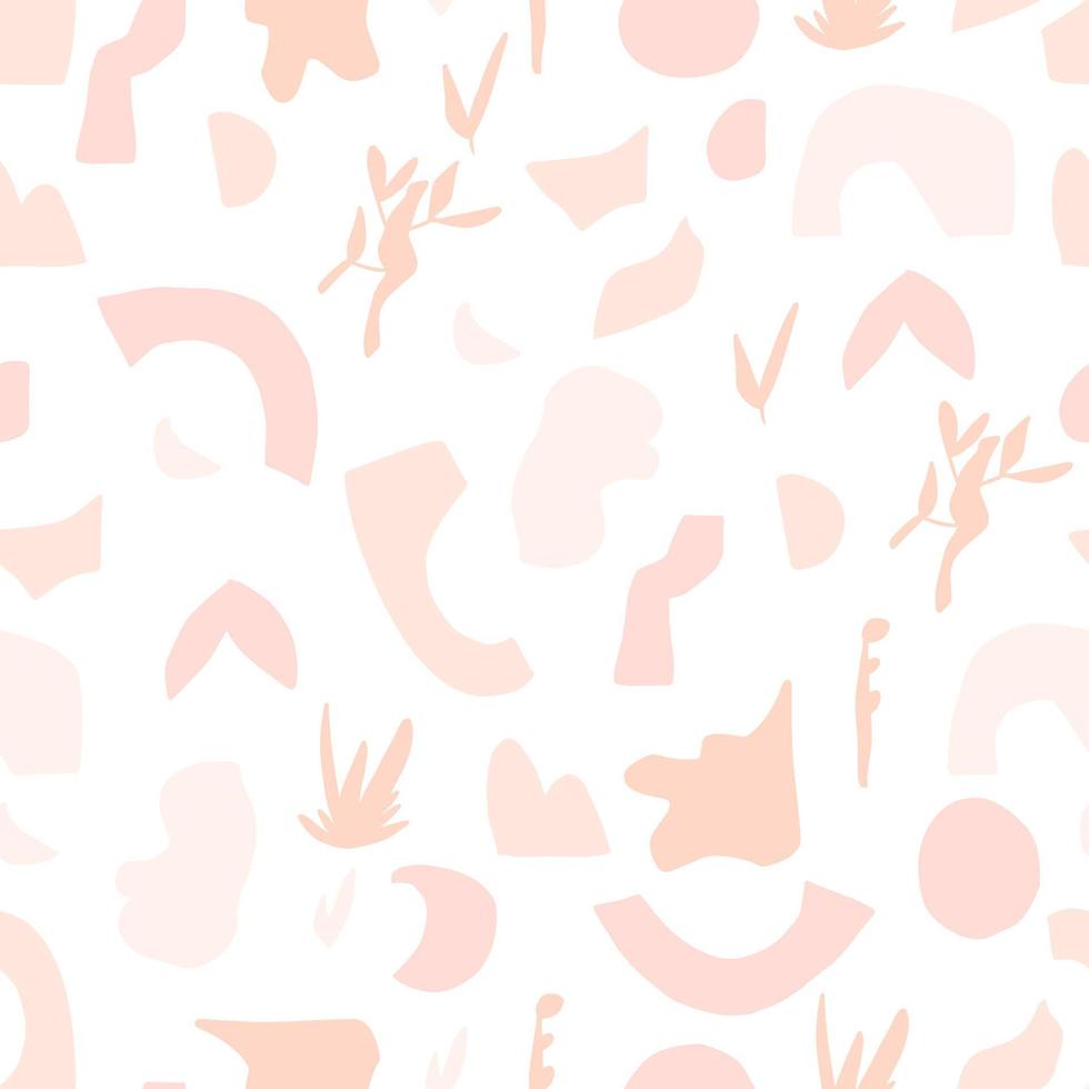 abstract minimalistic vector seamless pattern simple isolated boho shapes in different colors  hand drawn