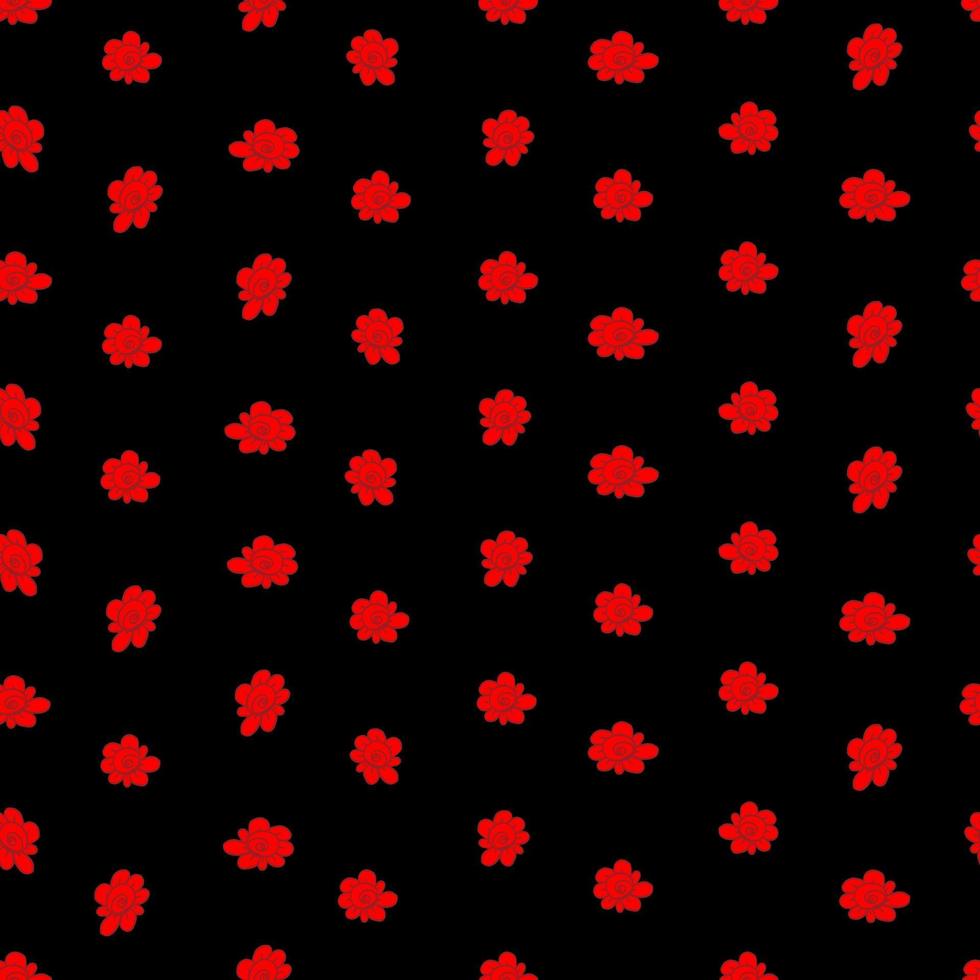 vector seamless pattern simple isolated small flowers